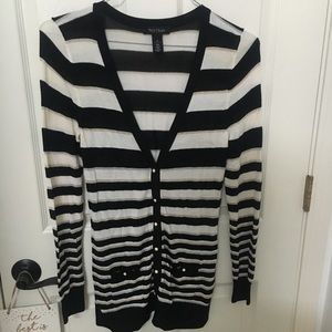 WHBM Striped Cardigan